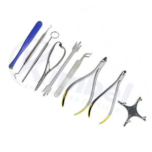 ชุดเครื่องมือผ่าตัดทางทันตกรรมจัดฟันคุณภาพสูง แบบมืออาชีพ พร้อมคู่มือ ประกอบด้วย คีม คีมจับฟัน ที่จับเข็ม - Product Image 3