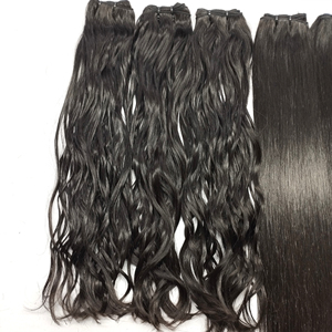 Extensiones de cutícula virgen alineada Cabello indio rizado con ondas de agua Extensiones de cabello indio crudo alineado con cutícula de alta calidad - Product Image 3