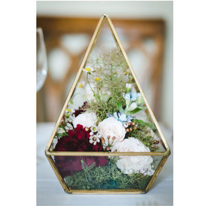 Home Decoration <b>Terrarium</b> Hanging Decorative <b>Glass</b> And Metal Made Handcrafted Designer <b>Terrarium</b> Triangle Shape Deco Supplies - Product Image 5