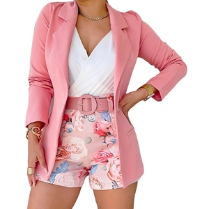 Hot Selling Daily Commuting Temperament Office Suit with Belt Ladies' Fashionable Printed Suit Two-piece Set 2026 - Product Image 2