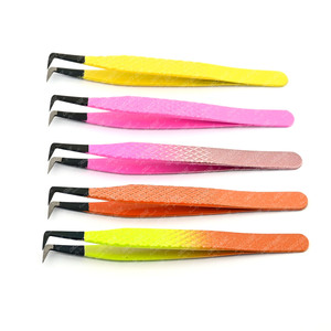 แหนบต่อขนตาปลายสแตนเลสแบบ DIY แหนบต่อขนตาตามหลักสรีรศาสตร์90องศา - Product Image 2