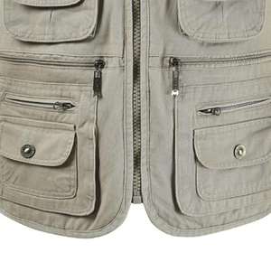 Veste de sécurité réfléchissante haute visibilité avec impression personnalisée, gilet de travail d'été pour homme, vêtement extérieur en toile, 5 poches dimensionnelles - Product Image 6