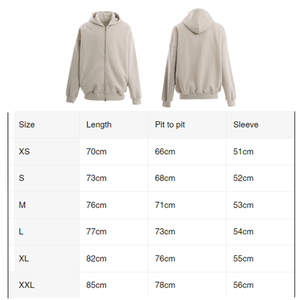 Sudaderas con capucha y cremallera con logotipo estampado de pantalla para hombre, ropa informal de gran tamaño, sudadera de lana con capucha para adulto con diseño personalizado - Product Image 5