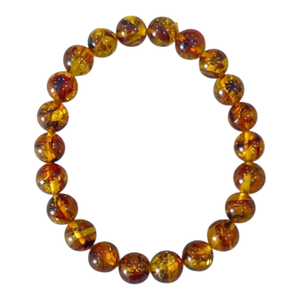 Pulsera de ámbar natural para adultos, diseño de banda elástica, alivio del túnel carpiano, alivio de la artritis, alivio del dolor de cabeza - Product Image 1