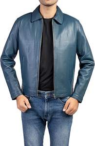 เสื้อแจ็คเก็ตหนังวัวสำหรับผู้ชาย ระบายอากาศได้ดี เป็นมิตรกับสิ่งแวดล้อม แห้งเร็ว อุ่นในฤดูหนาว คอตั้ง สไตล์ลำลอง คุณภาพสูง ราคาสมเหตุสมผล - Product Image 6