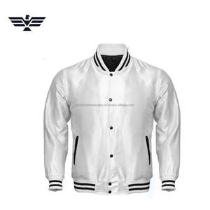 Chaqueta Bomber Clásica de Satén para Hombre, Estilo Universitario, con Frente Alto, Corte Holgado Informal, Ropa Exterior de Béisbol - Product Image 4