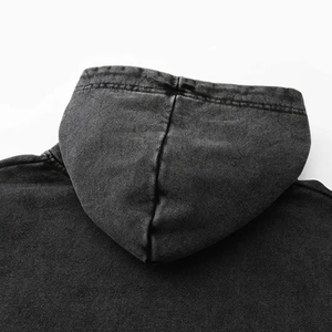 Sweat à capuche en polaire pour homme, manches longues, 100% coton, écologique, respirant, motif uni, poche, teinture unie, ODM numérique - Product Image 6