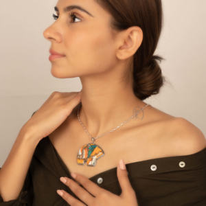 Wholesale 925 Solid Sterling Silver Fine Jewelry Beautiful Natural Oyster <b>Turquoise</b> <b>Necklace</b> Design for Engagement Party Hot - Product Image 4