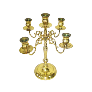 Handmade Aluminium Gold Color Centerpiece <b>Candelabra</b> Customized Size And Shape Candle Holder By Home Arts - Product Image 3