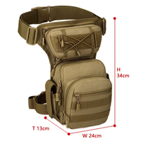 Bolsa Táctica de Pierna Multifuncional Impermeable para Viajes y Actividades al Aire Libre, Riñonera, Bolsa de Cintura MOLLE con Camuflaje
