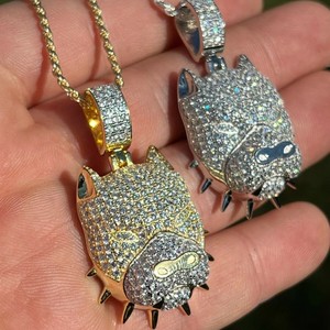 Colgantes de joyería fina de Plata de Ley 925 de diseño personalizado, dijes exclusivos VVS Moissanite, colgante de diamante helado, oro blanco - Product Image 6