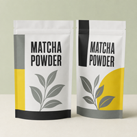Sachet Doypack Personnalisé en Mylar pour Poudre de Matcha, Anti-humidité, Qualité Alimentaire, Emballage Souple pour Aliments pour Animaux et Chewing-gums
