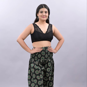 Femmes 100% coton taille haute imprimé pantalon été décontracté jambe large pyjama pantalon grande taille léger taille haute moyenne en gros - Product Image 1
