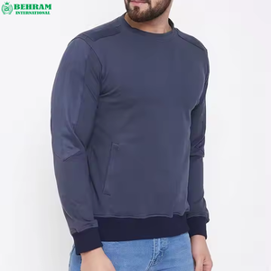 บริการ OEM ODM เสื้อสเวตเชิ้ตผู้ชายผ้าฝ้าย 100% แบบสวมหัว คอกลมเรียบง่าย สวมใส่สบายในฤดูหนาว แห้งเร็ว ระบายอากาศได้ดี - Product Image 4