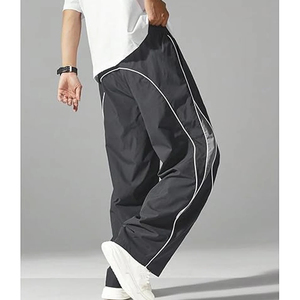 Pantalon cargo parachute multi-poches personnalisé en nylon coupe ample coupe-vent du fabricant - Product Image 6