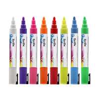 Marqueur à craie liquide 8 couleurs, pointe réversible, effaçable à l'eau, stylo d'écriture pour verre, fenêtre, tableau blanc