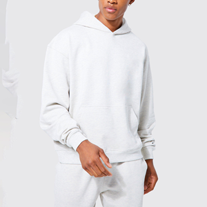 ชุดวอร์มลำลองแบบยูนิเซ็กซ์ขายส่ง ผ้าฝ้ายหนา เสื้อฮู้ดแบบสวมหัว ชุดสเวตสูทเรียบๆ ไม่มีลาย ชุดสเวตสูททรงหลวมขนาดใหญ่พิเศษ เสื้อฮู้ดมีฮู้ด - Product Image 2