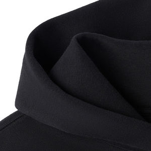 Sweat à capuche unisexe en molleton de coton premium épais, pull d'hiver pour homme, style streetwear avec applique brodée, couleur unie, personnalisable - Product Image 4