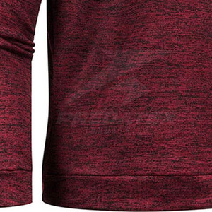 Pull en coton mélangé à col montant et fermeture éclair, motif uni, style décontracté – Conception confortable pour l'hiver, parmi nos meilleures ventes - Product Image 6