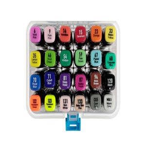 Masis ปากกามาร์กเกอร์วาดแบบ double-ended CM-PP24กล่องใส24สี - Product Image 2