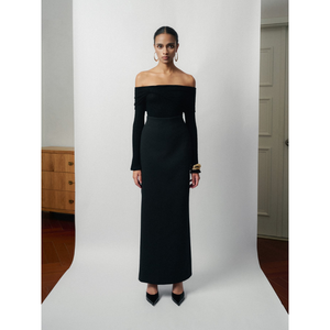 Faldas de mujer de estilo lujoso transpirable sostenible rayón Spandex tejido Obie Maxi Falda Mujer conjunto de dos piezas Whiteant - Product Image 1