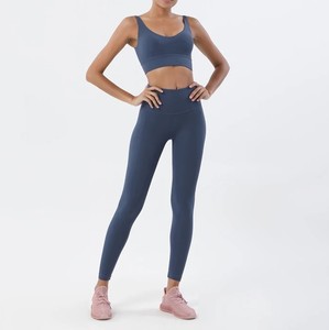 Conjuntos de Yoga de secado rápido para mujer, abrigo de manga larga de 2 piezas para mujer con pantalones largos, Sujetador deportivo, conjunto de traje de yoga - Product Image 4