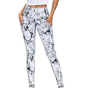 Leggings de sport décontractés pour femme, taille mi-haute, impression par sublimation personnalisée, respirants, séchage rapide, pour yoga et entraînement - Product Image 1