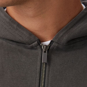 Winter Oversized Streetwear Zipper Hoodie <b>Jackets</b> Custom Printing Cropped Boxy Fit Zip-up Hoodie for <b>Men</b> - Product Image 4