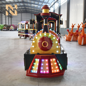<span class=keywords><strong>Train</strong></span> sans rails vintage à LED en fibre de verre, 24 places, pour fête foraine et parc d'attractions, à vendre - Product Image 6