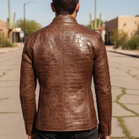 Nouvelle veste bomber vintage pour homme en cuir de vachette et toile, couleur personnalisée, logo sur le devant, imperméable, séchage rapide