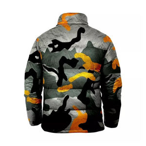 Veste d'hiver matelassée de haute qualité pour homme, en toile imperméable avec impression de logo personnalisé, col montant, design matelassé - Product Image 2