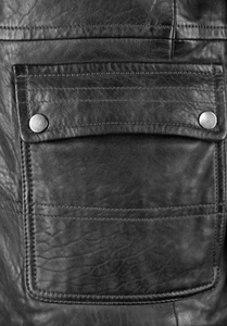 Chaqueta de cuero clásica de alta calidad para hombre para invierno Chaqueta de cuero de tela Premium - Product Image 3