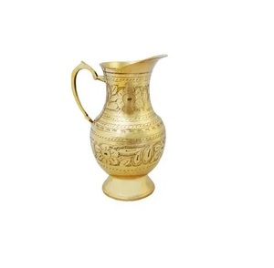 Best Selling Metal Brass <b>Jug</b> Pitcher With Attached Design at Wholesale Price Handmade High Quality Brass . - Product Image 6