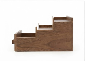 Wooden 3 Tier Storage <b>Tray</b> Rectangular Minimalist Design For <b>Perfume</b> Bottles Bedroom Neatening Organizer Standing Type - Product Image 3