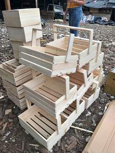 Boîte en bois naturel-boîte de rangement en bois-organisateur de cuisine en bois-caisses en bois taille personnalisée stockage en bois - Product Image 4