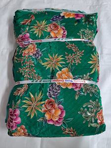 Top Rated Pure Crepe Flower and Designer Leaf Embroidered Fabric Position Print Natural Textile Home Textile Designer - Product Image 2