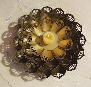 Vajilla tradicional Lotus Metal Urli para Pooja y decoración del hogar Urli para decoración de bodas a precio mayorista - Product Image 6