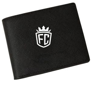 Cartera Delgada Bifold de Cuero Sintético Negro con Grabado, con Múltiples Ranuras para Tarjetas y Compartimento para Efectivo para Uso Diario - Product Image 2