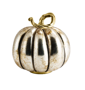 Escultura de Aluminio con Forma de Calabaza, Brillante y Pulida, Decoración para el Hogar, Accesorios de Oficina, Adorno Moderno para Mesa - Product Image 1