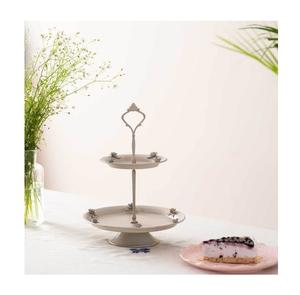Vente directe d'usine fabricant et fournisseur de présentoir à gâteau en aluminium coulé support à gâteau 2 niveaux forme ronde - Product Image 1