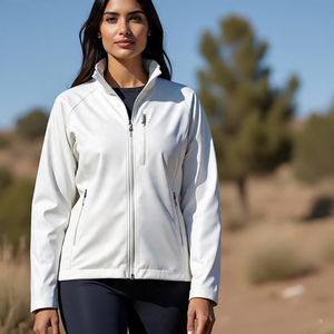 Chaqueta Softshell con capucha de talla grande Chaqueta Softshell de senderismo con cremallera de gran tamaño para mujer con forro Chaquetas Softshell cálidas de invierno - Product Image 6