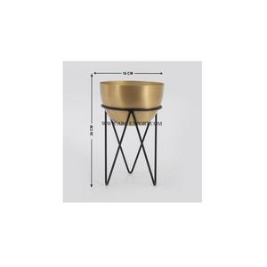 Simple Designing <b>Gold</b> Plated Metal Planter Decorative Antique Elegant Living Room Hallway and Balcony Indoor <b>Flower</b> Plants Pots - Product Image 1
