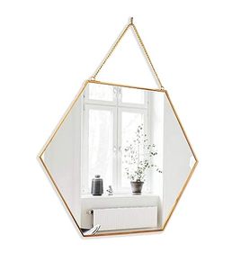 Inicio Artesanía de metal moderno y espejo Decoración interior Colgante de pared Oro - Product Image 1