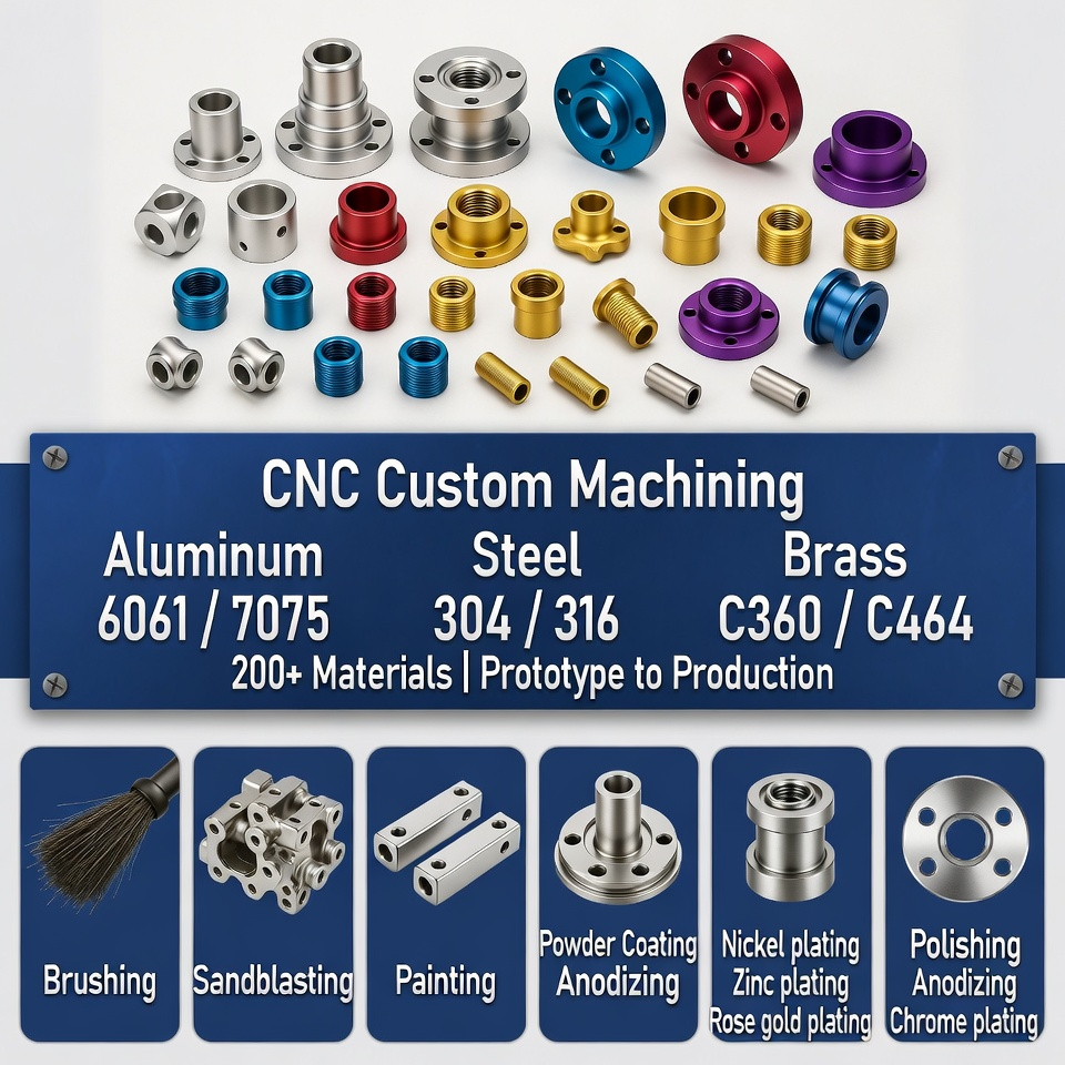 OEM Custom CNC Machining Aluminum Stainless Steel Parts for Medical Robotics Drone Automotive Industry