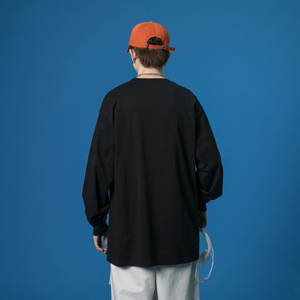 Hot Sale High Quality Casual 100% Custom Shirt Pure Cotton 230 Gsm <b>Long</b> Sleeve <b>Tshirt</b> Custom Printed Solid Color T-shirt for <b>men</b> - Product Image 6