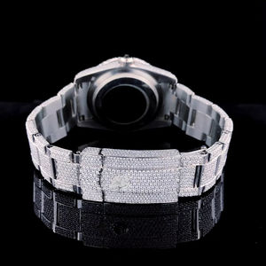 Montre en moissanite de style en gros, entièrement sertie de diamants, VVS1, montre haut de gamme avec mouvement ETA - Product Image 3