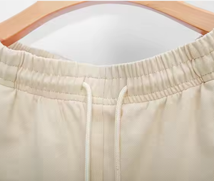 Ensemble deux pièces décontracté d'été pour homme, coupe ample, respirant, en tricot élasthanne/polyester, t-shirt uni et short - Product Image 5