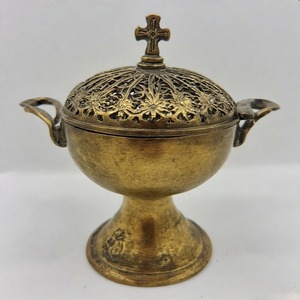 Humo sagrado latón Thurible para rituales de Iglesia incensario quemador de incienso de Iglesia Vintage para ambiente ceremonial y espiritual - Product Image 6