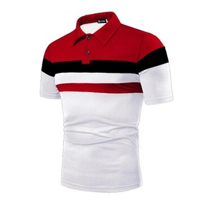 Hommes d'affaires décontracté été à manches courtes pour POLO simple rayures imprimé surdimensionné Jersey mode Streetwear solide vêtements - Product Image 6