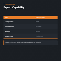 Robot de configuration d'exportation avec documentation technique entièrement en anglais